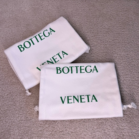 2 Set BOTTEGA VENETA Drawstring White Shoe Storage Dust Bag 16” x 8” Flannel - Picture 15 of 15